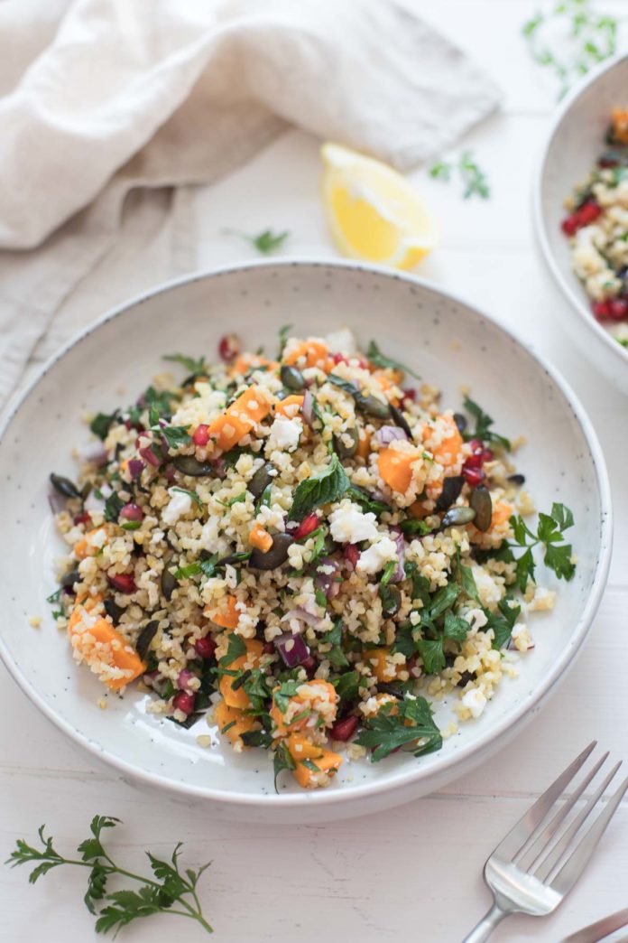 Tabouleh Mit S Kartoffel Feta Und K Rbiskernen Rezept Elle Republic