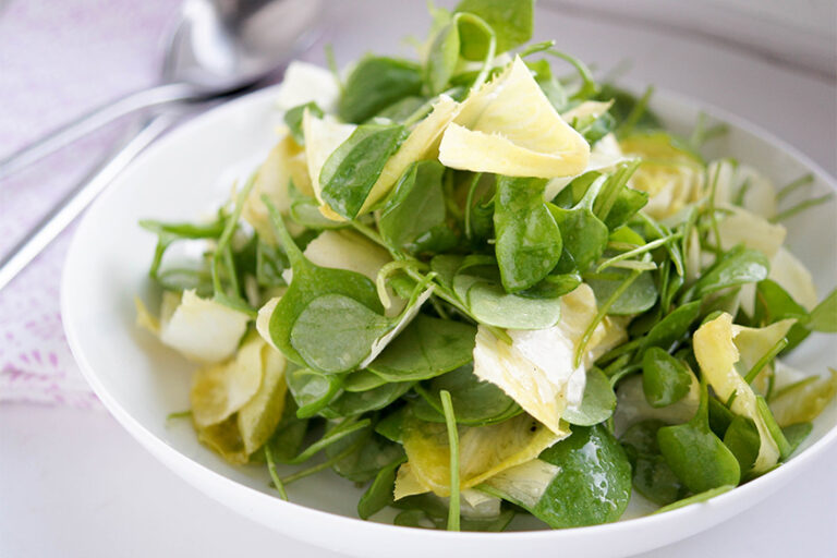 Winter Purslane Salad with Belgium Endive