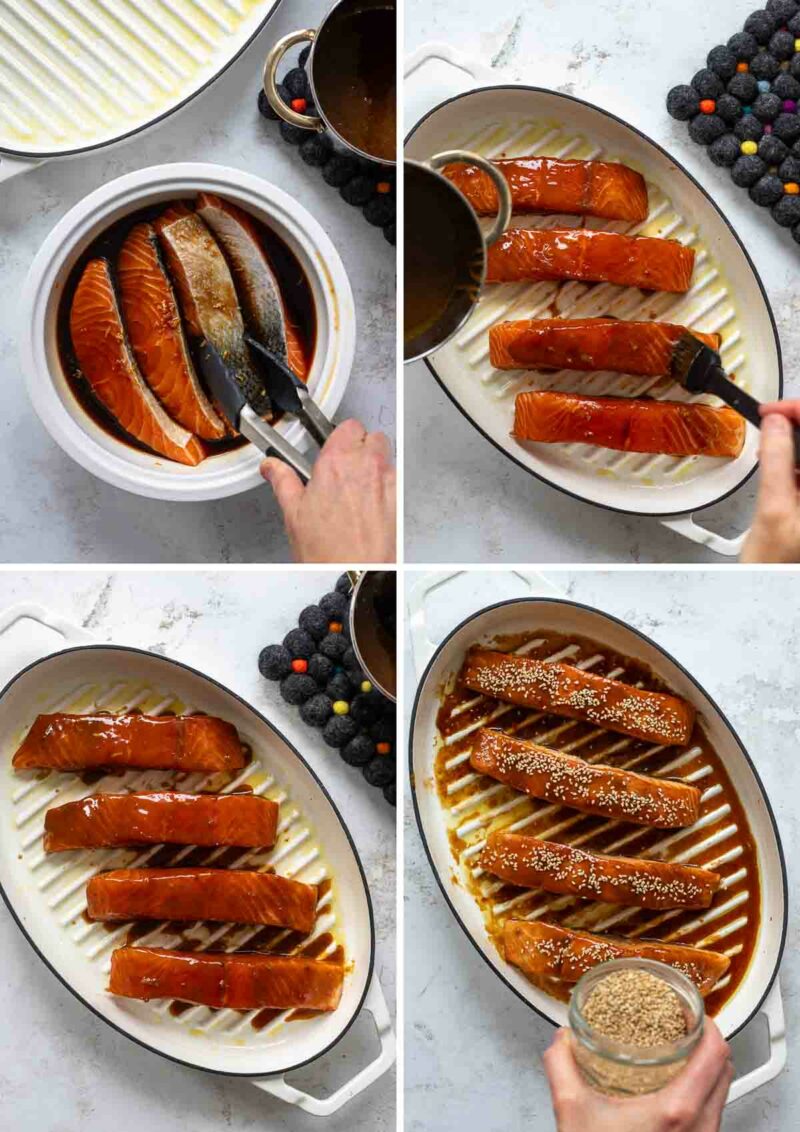 Marinierte Lachs zubereiten - Schritt für Schritt Bilder