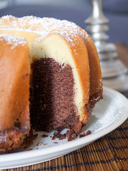 Marble Bundt Cake - Moist Vanilla and Chocolate Marble Cake