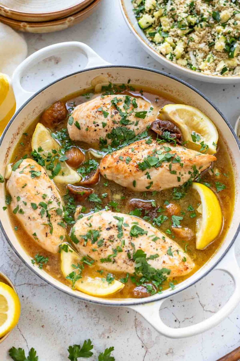 Hähnchen mit Feigen, Honig und Zitrone