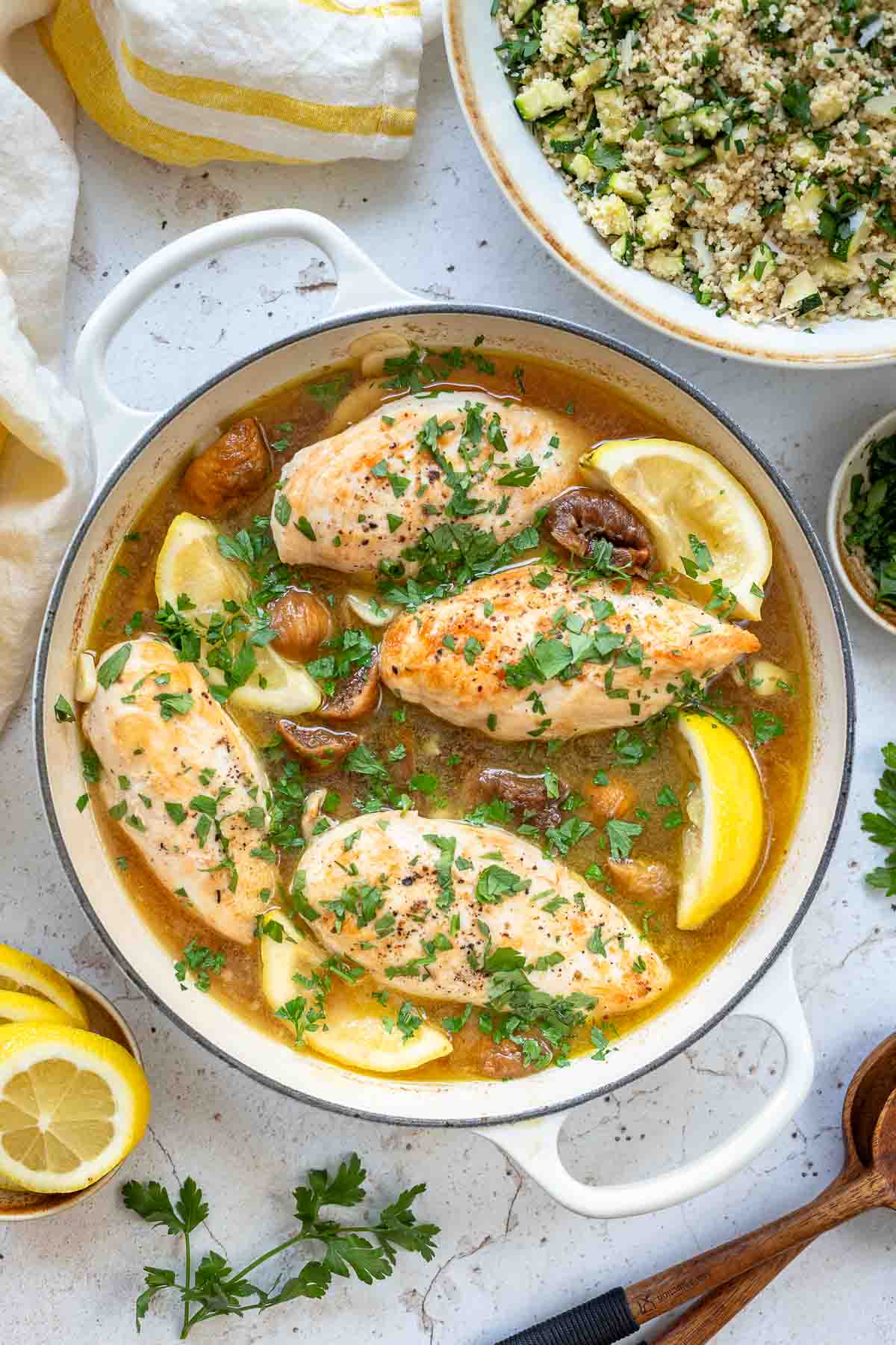 Hähnchen mit Feigen, Honig und Zitrone