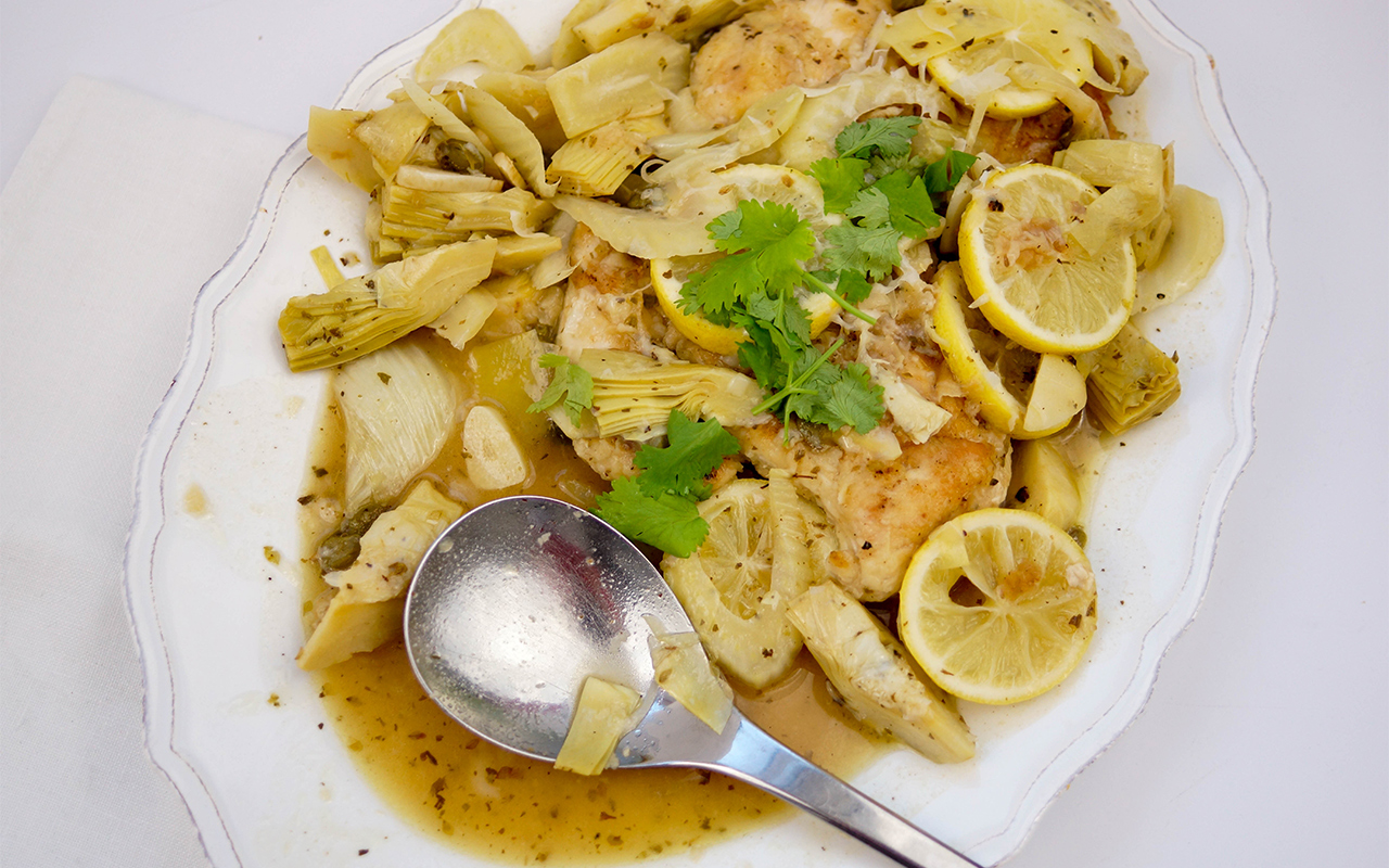 Chicken, Fennel and Artichokes with #Calphalon