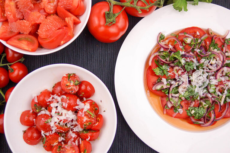 3 Variationen Tomatensalat