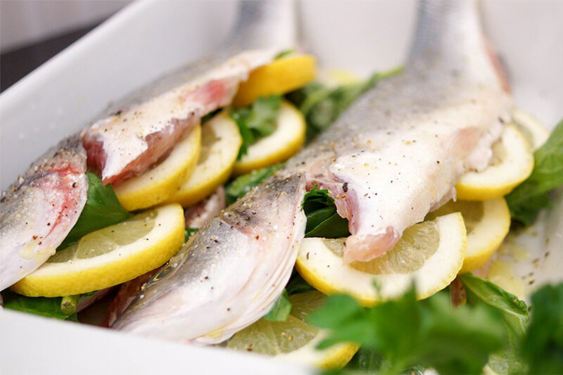 Wolfsbarsch im Ofen Rezept