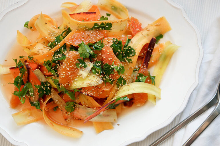 Carrot Ribbon Salad with Cara Cara Oranges