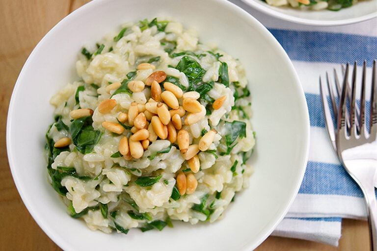 Spinat-Kräuter-Risotto