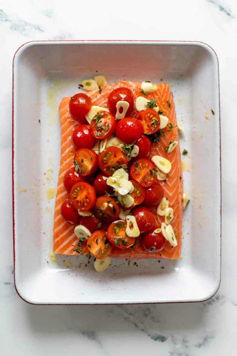 Lachs mit Tomaten
