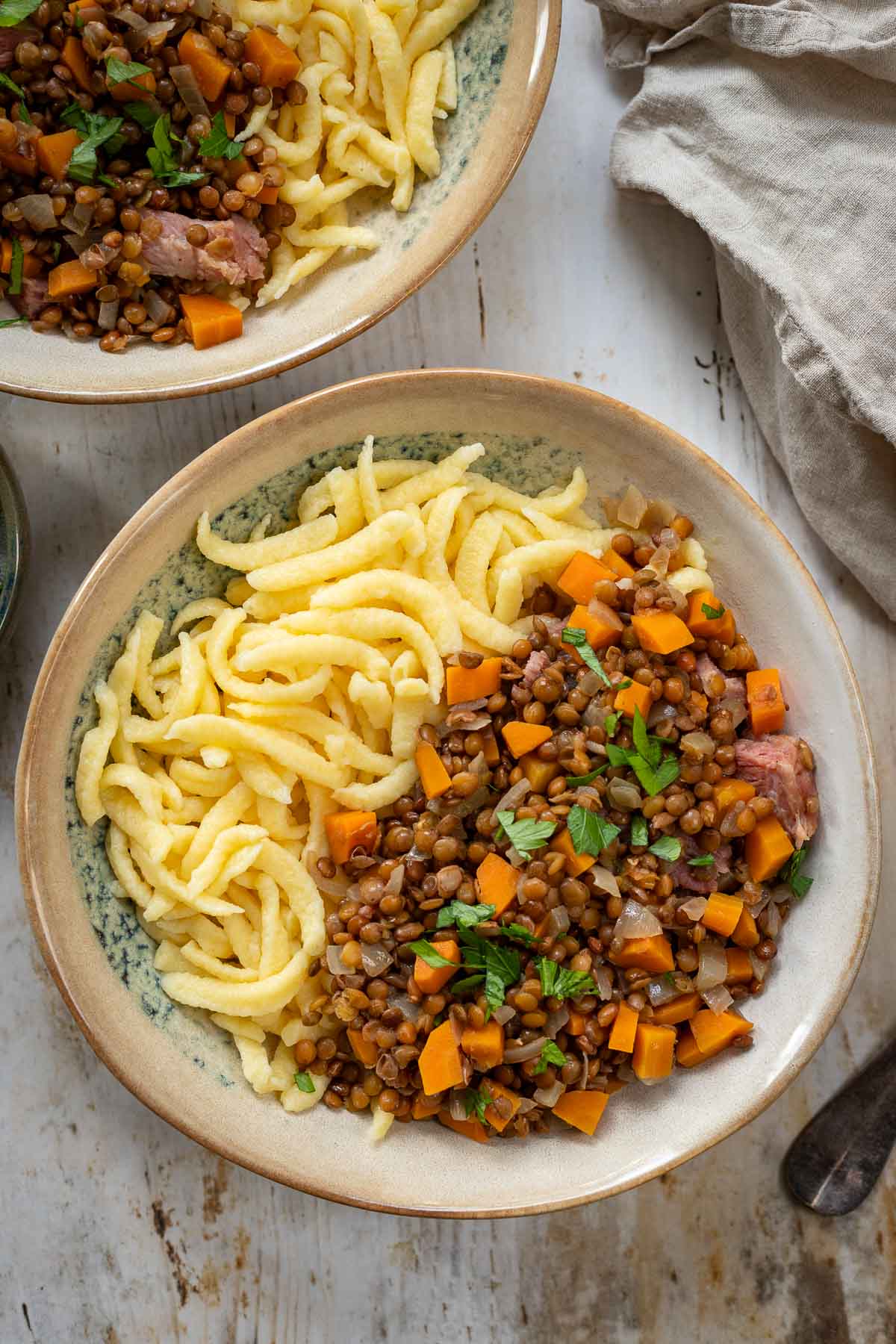 Linsen mit Spätzle original schwäbisch Rezept