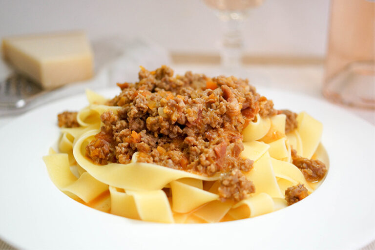 Tagliatelle al Ragù (Classic Bolognese) with Veal