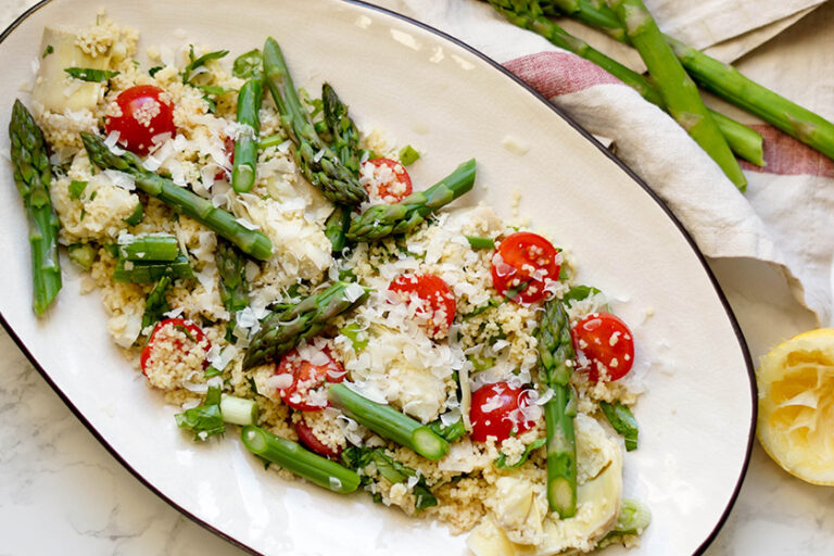 Couscous Salad with Asparagus and Artichokes