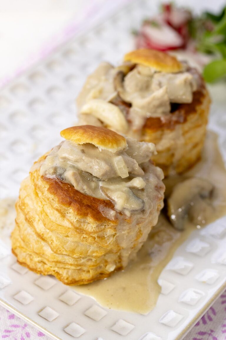 Königinpasteten mit Kalbfleisch und Pilz-Ragout