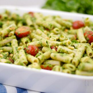 Überbackene Pesto-Nudeln