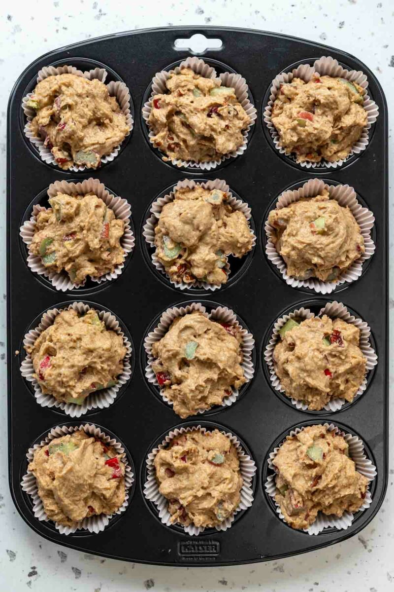 Pecan Rhubarb Muffins