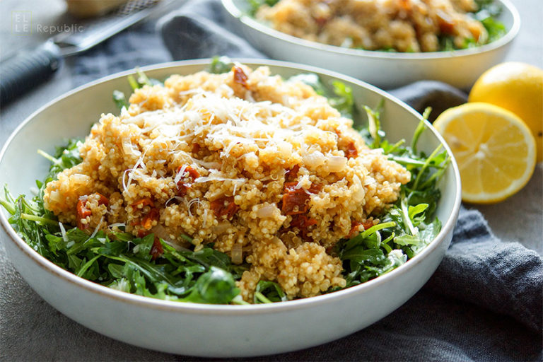 Warm Quinoa Salad with Sun-Dried Tomatoes