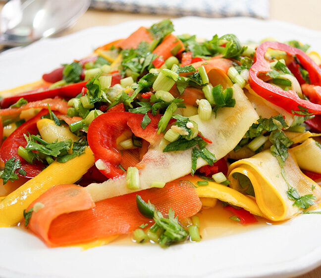 Spicy Thai Carrot and Zucchini Salad