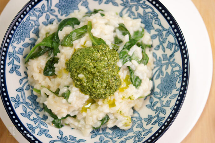 Zitronen Risotto mit Spinat &amp; Zitronenmelisse-Pesto | Elle Republic