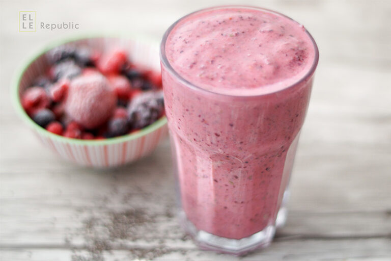 Mega Omega Smoothie mit Sacha Inchi‏ Öl und Mandelmilch