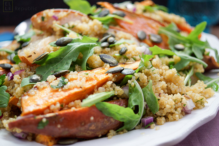 Sweet Potato and Pear Salad with Quinoa