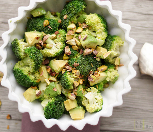 Avocado and Broccoli Salad with Pistachios
