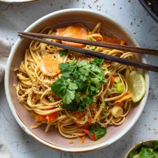 Coconut Peanut Noodles Asiatische Nudeln mit Erdnusssoße