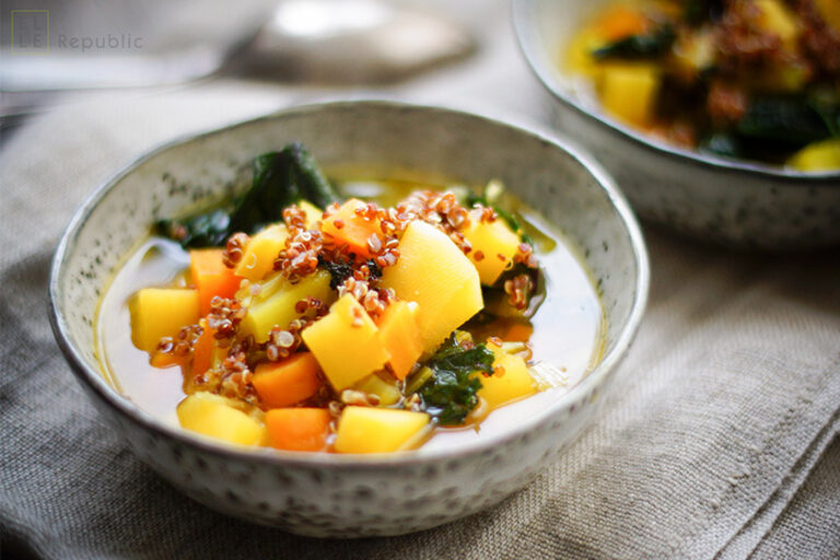 Rutabaga Stew with Quinoa & Saffron