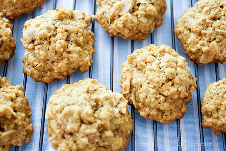 Orange Oatmeal Cookies with Nuts and Coconut