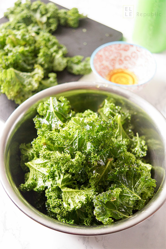 Marinade Kale in Olive Oil