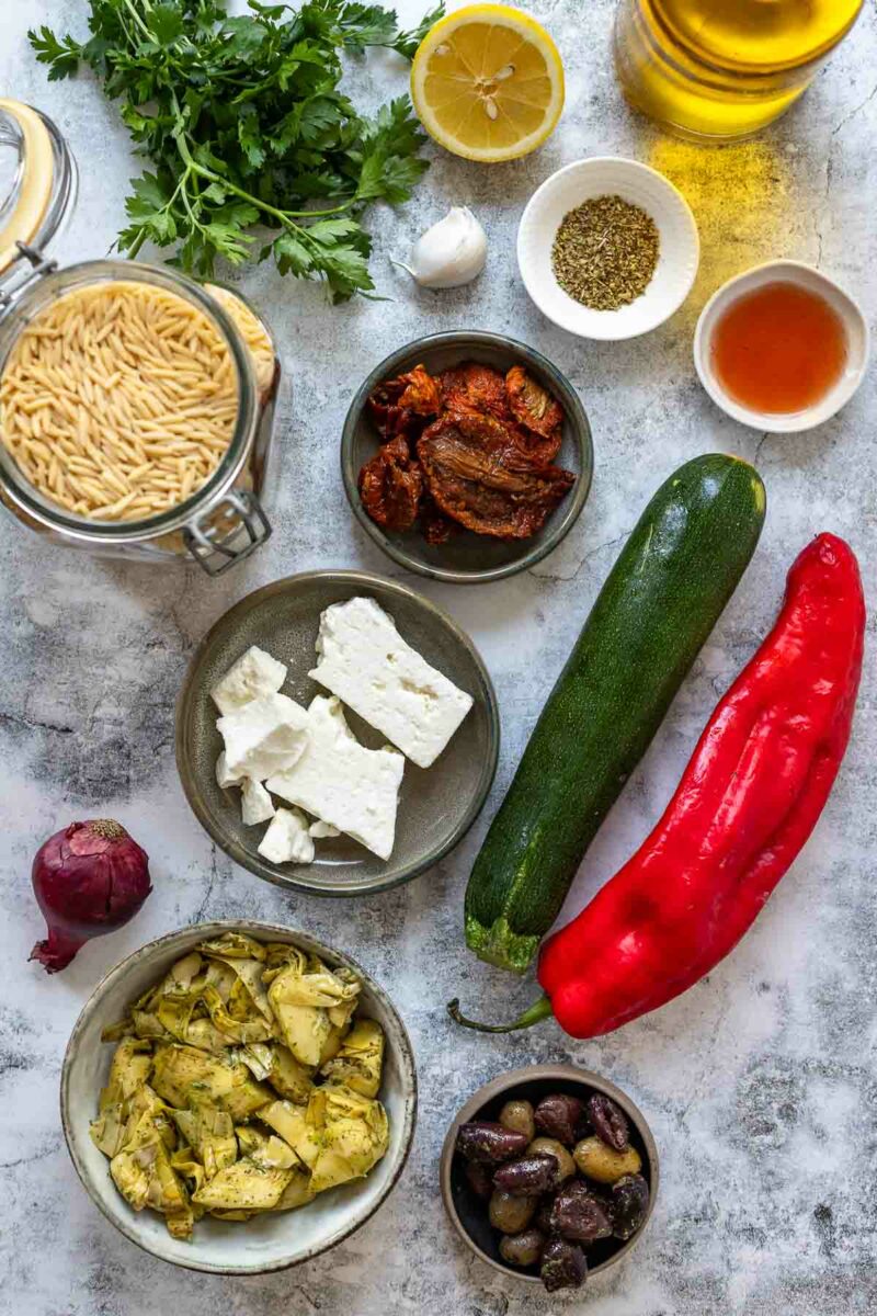 Orzo Nudelsalat Zutaten