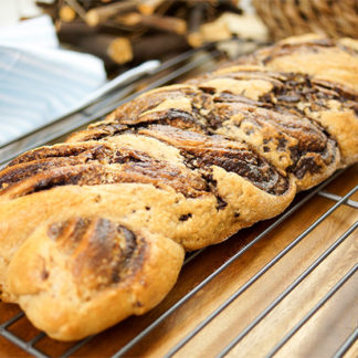 Braided Chocolate Spelt Bread