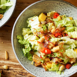 Coconut-Lime Cabbage and Mango Salad