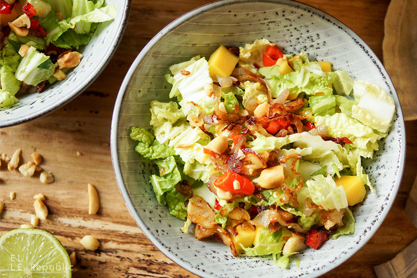 Chinakohlsalat Mit Ananas  Speck Rezept Lecker