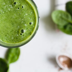 Grüner Smoothie mit Spinat