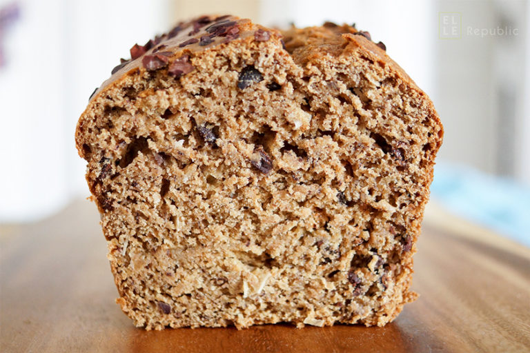 Kokos Bananenbrot mit Kakaonibs, Vollrohrzucker, Dinkelmehl, Frühstück