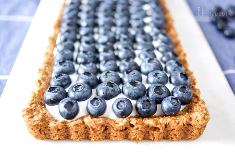 Blueberry Tart with Honeyed Yogurt (Gluten-free)