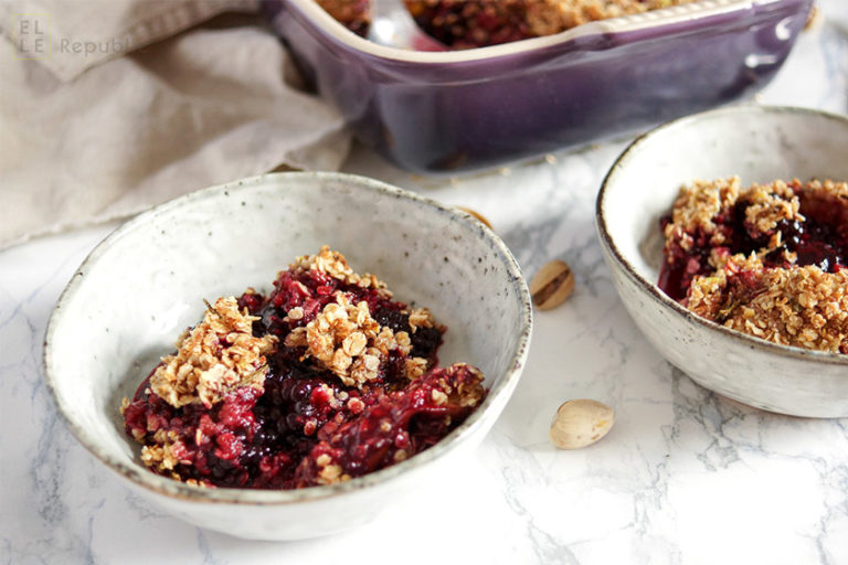 Blackberry Crumble with Figs & Pistachio