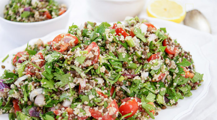 Linsen-Kräuter-Salat mit Bulgur, Vegetarisch, Vegan, Tabouleh Rezept