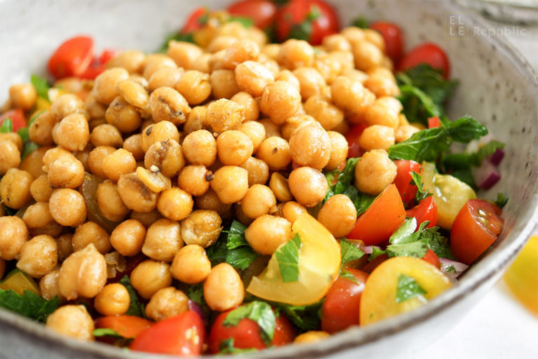 Crispy Chickpea Tomato Salad