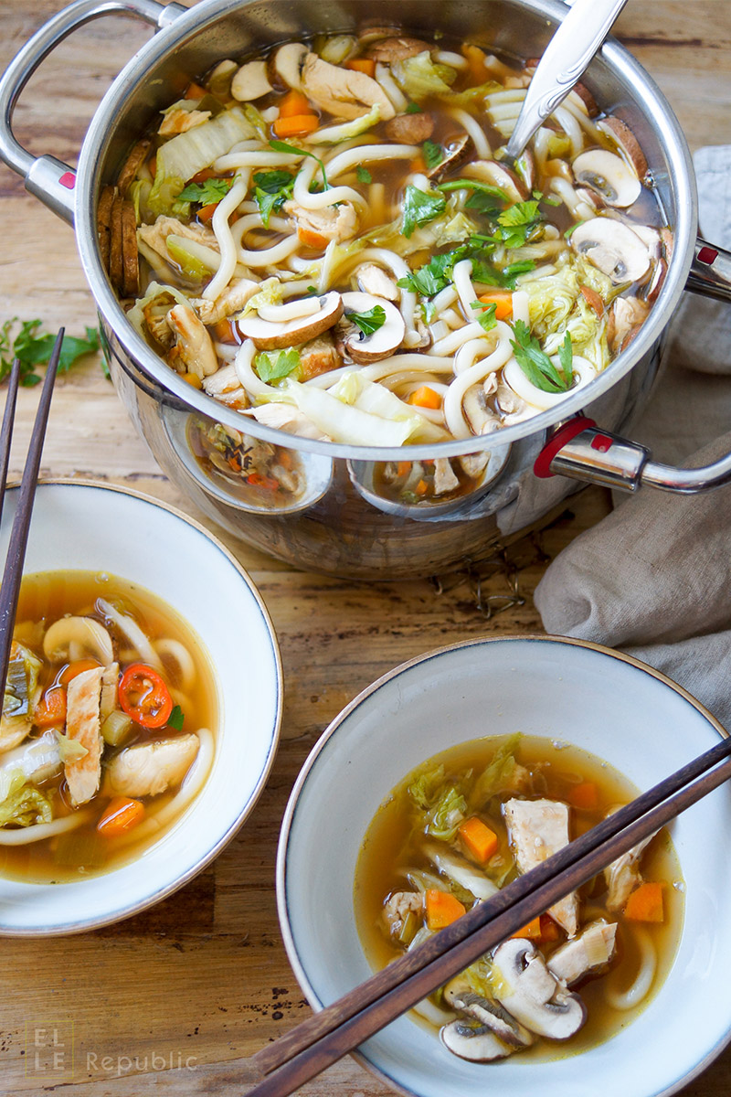 Asian Chicken Noodle Soup Recipe Elle Republic