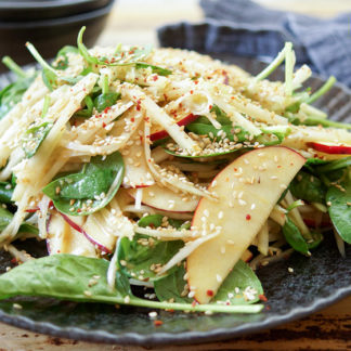 Miso Kohlrabi Apple Salad