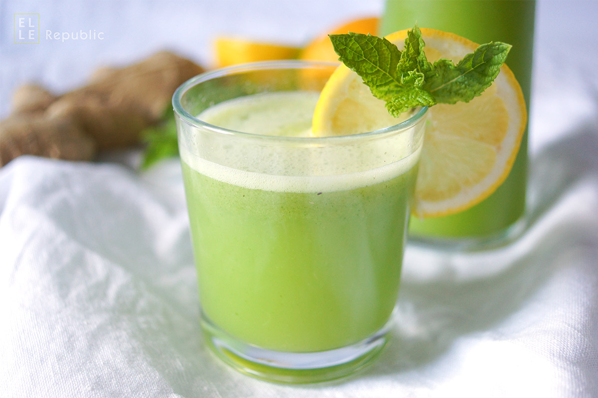 Fresh Ginger Mint Lemonade (sugar-free) | Elle Republic