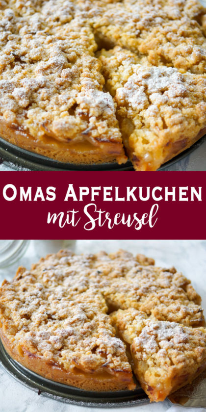 Omas Apfelkuchen mit Streusel (Apfelkrümel) | Rezept | Elle Republic