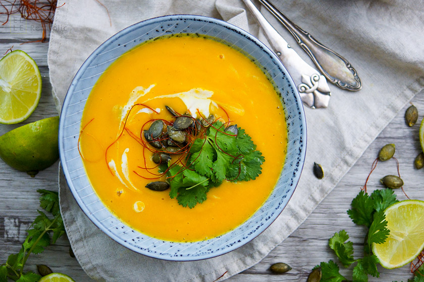 Roasted Thai Butternut Squash Carrot Soup
