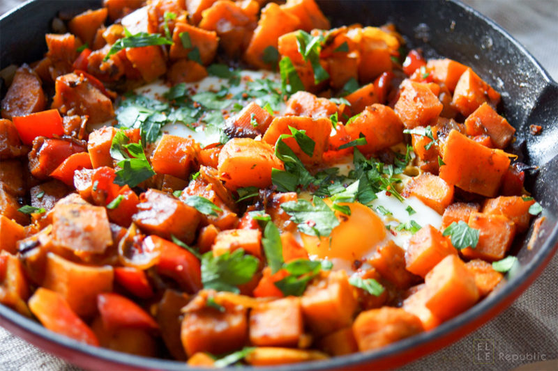 Süßkartoffel-hackfleisch-pfanne Mit Feta