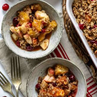 Cranberry Orange Apple Crisp (Vegan + GF) Cranberry Apfel Crisp
