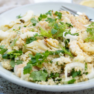 Fenchelsalat mit Forelle und Quinoa Rezept, Glutenfrei