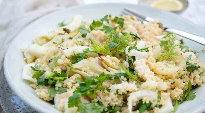 Fenchelsalat mit Forelle und Quinoa Rezept, Glutenfrei