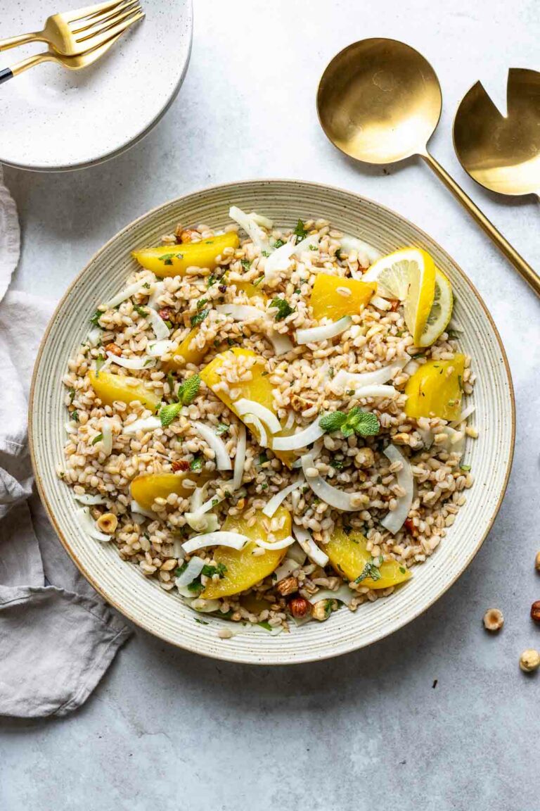 Gelbe Bete Salat mit Gerste