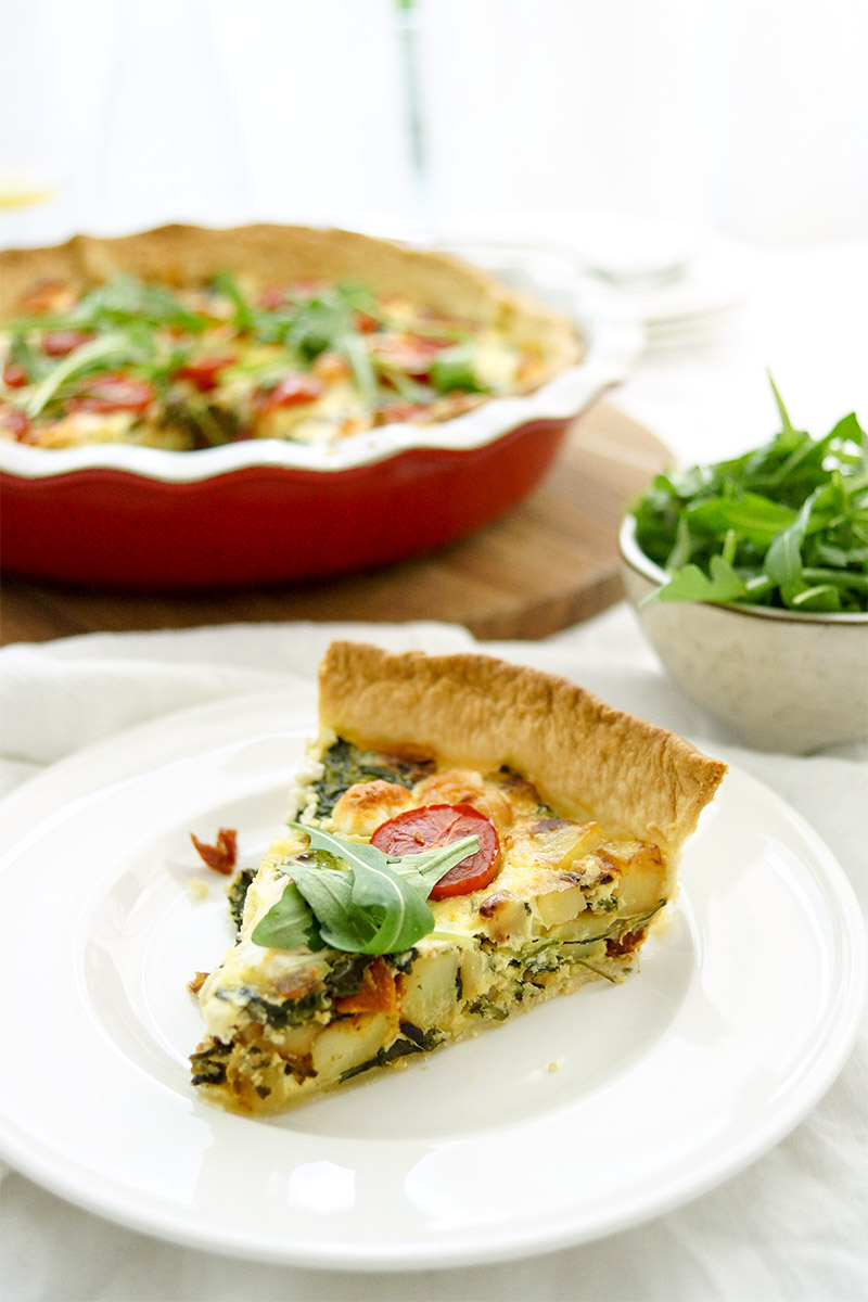 Kartoffel Quiche Mit Spinat Und Ziegenkase Rezept Elle Republic