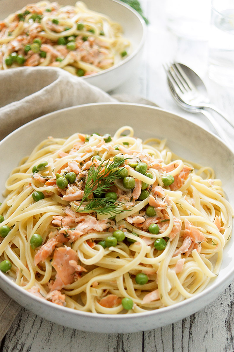 Cremige Raucherlachs Pasta Mit Erbsen Rezept Elle Republic